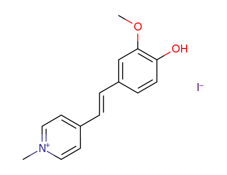 Molecular Structure of 31054-25-8 (4-[2-(4-hydroxy-3-methoxyphenyl)ethenyl]-1-methylpyridinium)