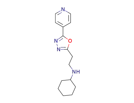 Molecular Structure of 14418-80-5 (N-cyclohexyl-5-ethyl-2-(1,3,4-oxadiazol-2-yl)pyridin-4-amine)