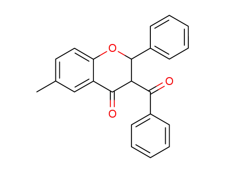 Molecular Structure of 75618-54-1 (4H-1-Benzopyran-4-one, 3-benzoyl-2,3-dihydro-6-methyl-2-phenyl-)