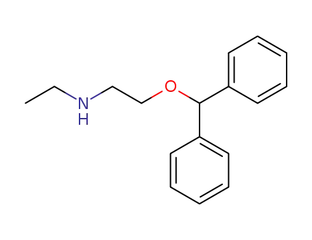 Molecular Structure of 23364-14-9 (N-[2-(benzhydryloxy)ethyl]-N-ethylamine)