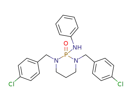 Molecular Structure of 1058-23-7 (1,3-bis(4-chlorobenzyl)-N-phenyl-1,3,2-diazaphosphinan-2-amine 2-oxide)