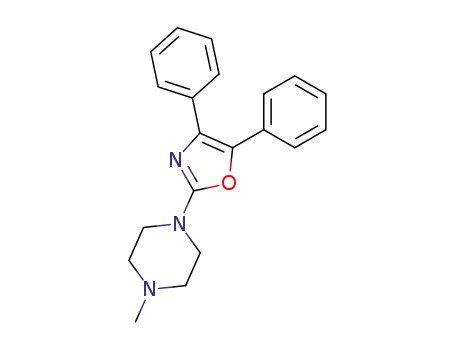 Molecular Structure of 20503-88-2 (1-(4,5-diphenyl-1,3-oxazol-2-yl)-4-methyl-piperazine)