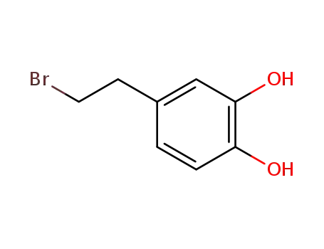 Molecular Structure of 220556-03-6 (1,2-Benzenediol, 4-(2-bromoethyl)- (9CI))