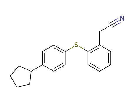 Benzeneacetonitrile, 2-[(4-cyclopentylphenyl)thio]-