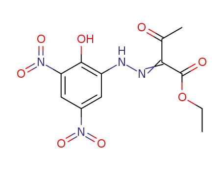 2-(2-Hydroxy-3,5-dinitrophenyl-hydrazono)-3-oxo-buttersaeureaethylester