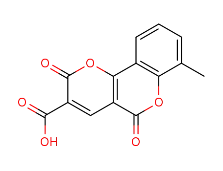 Molecular Structure of 877859-65-9 (2H,5H-Pyrano[3,2-c][1]benzopyran-3-carboxylic acid,
7-methyl-2,5-dioxo-)