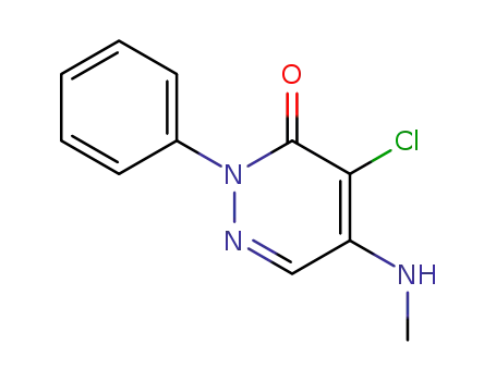 Molecular Structure of 1698-62-0 (4-chloro-5-(methylamino)-2-phenylpyridazin-3(2H)-one)