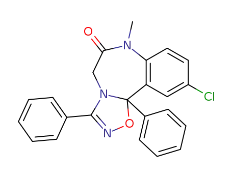 10-chloro-7-methyl-3,11b-diphenyl-7,11b-dihydro-benzo[<i>f</i>][1,2,4]oxadiazolo[4,5-<i>d</i>][1,4]diazepin-6-one