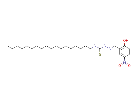 Molecular Structure of 7399-43-1 (2-[(E)-(3-nitro-6-oxocyclohexa-2,4-dien-1-ylidene)methyl]-N-octadecylhydrazinecarbothioamide)