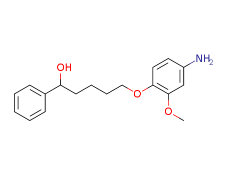 101782-07-4,5-(4-amino-2-methoxyphenoxy)-1-phenylpentan-1-ol,Benzylalcohol, a-[4-(4-amino-2-methoxyphenoxy)butyl]-(6CI)