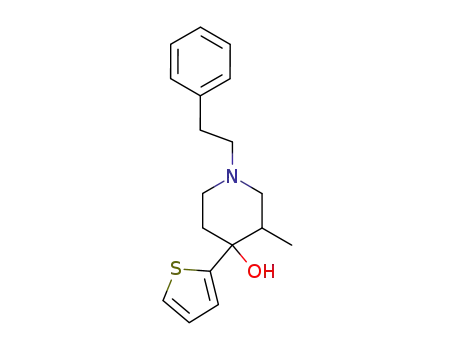 3-methyl-1-phenethyl-4-thiophen-2-yl-piperidin-4-ol