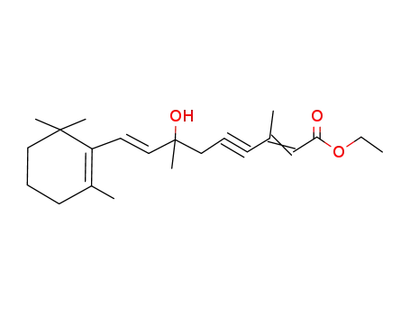 7-Hydroxy-3.7-dimethyl-9-<2.2.6-trimethyl-cyclohexen-(6)-yl->-octadien-(2.7)-in-(4)-saeure-(1)-ethylester