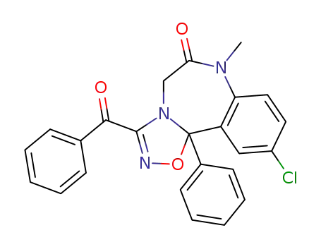 3-benzoyl-10-chloro-7-methyl-11b-phenyl-7,11b-dihydro-benzo[<i>f</i>][1,2,4]oxadiazolo[4,5-<i>d</i>][1,4]diazepin-6-one