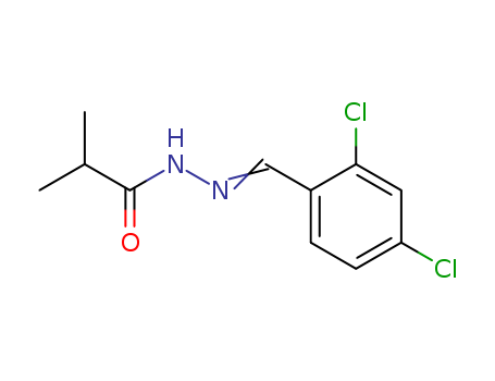 25996-52-5,Propanoic acid,2-methyl-, 2-[(2,4-dichlorophenyl)methylene]hydrazide,Isobutyricacid, (2,4-dichlorobenzylidene)hydrazide (8CI); Propanoic acid, 2-methyl-, [(2,4-dichlorophenyl)methylene]hydrazide(9CI)