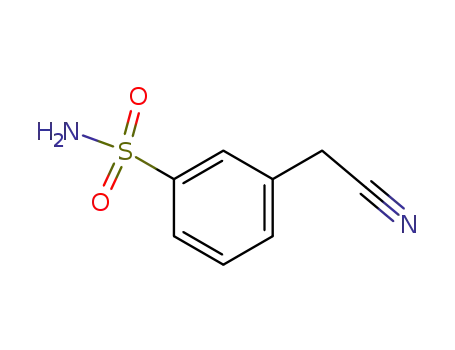 Molecular Structure of 52320-62-4 (Benzenesulfonamide, 3-(cyanomethyl)- (9CI))