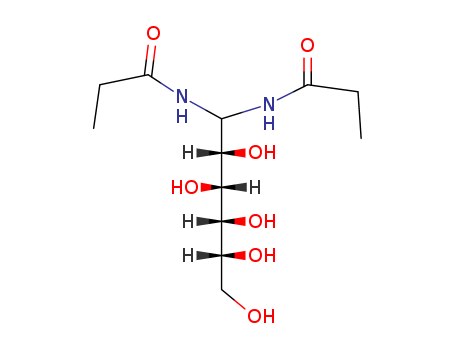 26653-85-0,Glucitol,1-deoxy-1,1-bis[(1-oxopropyl)amino]- (9CI),Propionamide,N,N'-(gluco-2,3,4,5,6-pentahydroxyhexylidene)bis- (8CI); Propanamide,N,N'-(gluco-2,3,4,5,6-pentahydroxyhexylidene)bis-