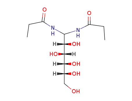 Molecular Structure of 26653-85-0 (Glucitol,1-deoxy-1,1-bis[(1-oxopropyl)amino]- (9CI))