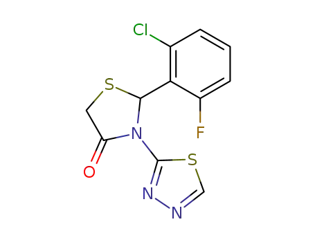 2-(2-chloro-6-fluorophenyl)-3-(1,3,4-thiadiazol-2-yl)-1,3-thiazolidin-4-one
