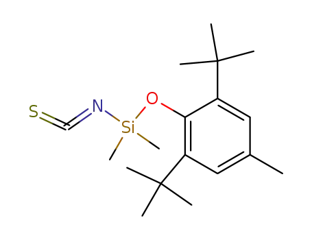 Molecular Structure of 90101-28-3 (Silane,
[2,6-bis(1,1-dimethylethyl)-4-methylphenoxy]isothiocyanatodimethyl-)