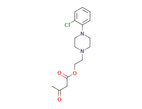 Molecular Structure of 90096-25-6 (Butanoic acid, 3-oxo-, 2-[4-(2-chlorophenyl)-1-piperazinyl]ethyl ester)