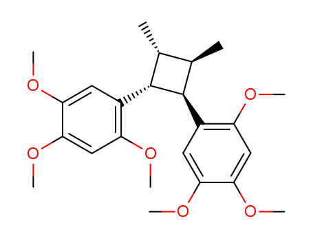 Benzene,1,1'-[(1R,2R,3R,4R)-3,4-dimethyl-1,- 2-cyclobutanediyl]bis[2,4,5-trimethoxy-,rel-