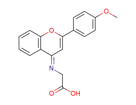 Molecular Structure of 126480-34-0 (2-(4-METHOXY-PHENYL)-CHROMEN-4-YLIDENEAMINO]-ACETIC ACID)