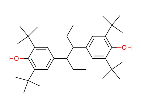 Molecular Structure of 96672-45-6 (Phenol, 4,4-(1,2-diethylethylene)bis(2,6-di-tert-butyl-)