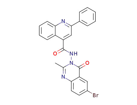 Molecular Structure of 98832-98-5 (2-Phenyl-quinoline-4-carboxylic acid (6-bromo-2-methyl-4-oxo-4H-quinazolin-3-yl)-amide)