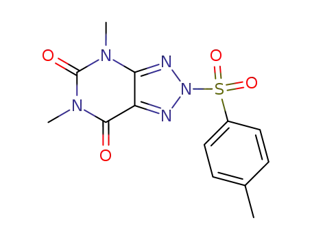 Molecular Structure of 114263-43-3 (2H-1,2,3-Triazolo[4,5-d]pyrimidine-5,7(4H,6H)-dione,
4,6-dimethyl-2-[(4-methylphenyl)sulfonyl]-)