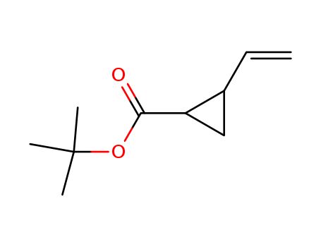 Molecular Structure of 113975-48-7 (Cyclopropanecarboxylic acid, 2-ethenyl-, 1,1-dimethylethyl ester)