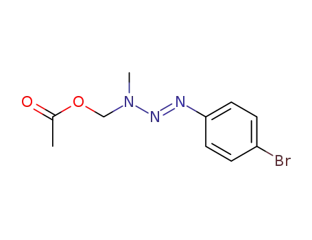 Molecular Structure of 90476-12-3 ([(2E)-3-(4-bromophenyl)-1-methyltriaz-2-en-1-yl]methyl acetate)
