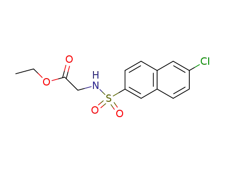 Molecular Structure of 318986-24-2 (ethyl 2-[(6-chloronaphthalen-2-ylsulfonyl)amino]acetate)