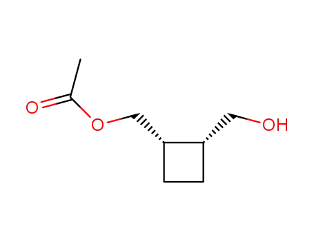 Molecular Structure of 123809-78-9 ([(1S,2R)-2-(hydroxymethyl)cyclobutyl]methyl acetate)