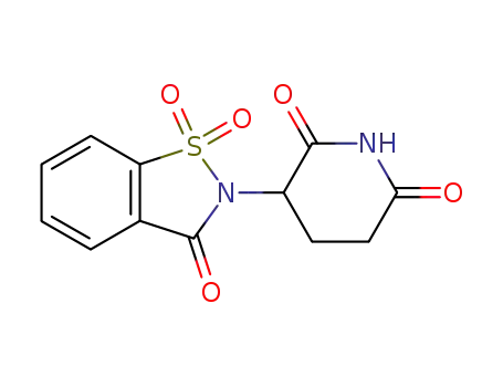 Molecular Structure of 16477-31-9 (3-[(2,3-Dihydro-3-oxo-1,2-benzisothiazole 1,1-dioxide)-2-yl]-2,6-piperidinedione)