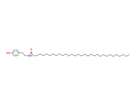 Molecular Structure of 81119-33-7 (Dotriacontanamide,N-[2-(4-hydroxyphenyl)ethyl]-)