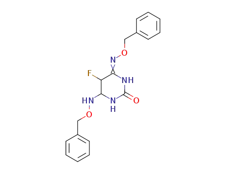 Molecular Structure of 77350-65-3 (5-fluoro-4,6-bis(phenylmethoxyamino)-5,6-dihydro-1H-pyrimidin-2-one)