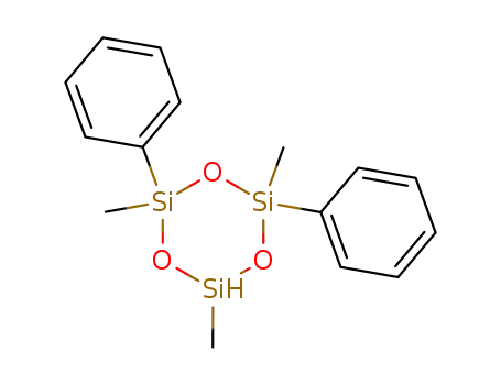 Molecular Structure of 60472-60-8 (2-hydrido-2,4,6-trimethyl-4,6-diphenylcyclotrisiloxane)