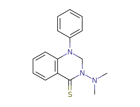 Molecular Structure of 90070-79-4 (4(1H)-Quinazolinethione, 3-(dimethylamino)-2,3-dihydro-1-phenyl-)