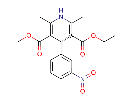 Molecular Structure of 80890-07-9 ((R)-Nitrendipine)