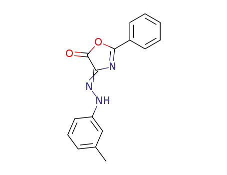 Molecular Structure of 55899-59-7 (4,5-Oxazoledione, 2-phenyl-, 4-[(3-methylphenyl)hydrazone])