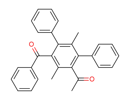 Molecular Structure of 80955-83-5 (Ethanone, 1-(6'-benzoyl-2',5'-dimethyl[1,1':3',1''-terphenyl]-4'-yl)-)