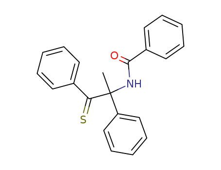 Molecular Structure of 89873-93-8 (Benzamide, N-(1-methyl-1,2-diphenyl-2-thioxoethyl)-)