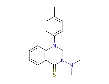 Molecular Structure of 90070-82-9 (4(1H)-Quinazolinethione,
3-(dimethylamino)-2,3-dihydro-1-(4-methylphenyl)-)
