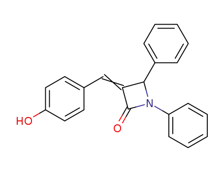 2-Azetidinone, 3-[(4-hydroxyphenyl)methylene]-1,4-diphenyl-