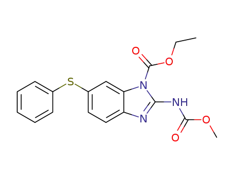 2-Methoxycarbonylamino-6-phenylsulfanyl-benzoimidazole-1-carboxylic acid ethyl ester