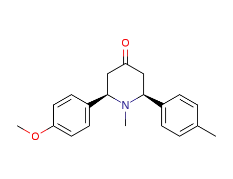 4-Piperidinone, 2-(4-methoxyphenyl)-1-methyl-6-(4-methylphenyl)-, cis-