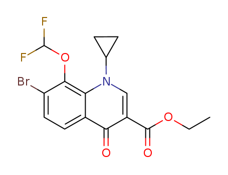 ethyl 7-bromo-1-cyclopropyl-8-difluoromethoxy-4-oxo-1,4-dihydro-3-quinoline-carboxylate