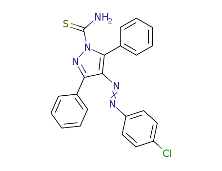 1H-Pyrazole-1-carbothioamide,4-[2-(4-chlorophenyl)diazenyl]-3,5-diphenyl- cas  24743-47-3