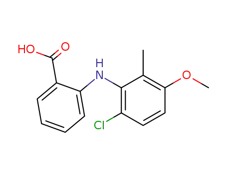Molecular Structure of 86282-82-8 (Benzoic acid, 2-[(6-chloro-3-methoxy-2-methylphenyl)amino]-)
