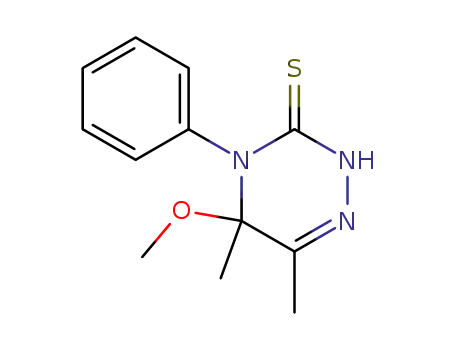 Molecular Structure of 126971-43-5 (5-methoxy-5,6-dimethyl-4-phenyl-3-thio-1,2,4-triazine)
